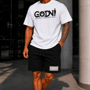 Gentlemen Top Hat Crew Neck Tee (White Assorted)
